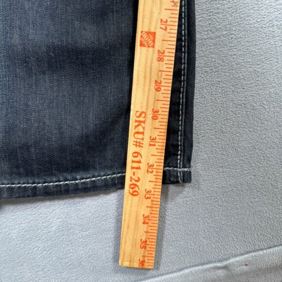 BKE Tyler Jeans Mens 34L Black Straight Leg Stretch Denim Western Grunge 36x33 - Picture 7 of 13